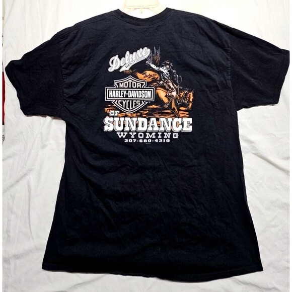 VTG Harley-Davidson Rolling Legend 2XL Shirt Very Rare  Sundance Wyo Logo Rally! - Picture 4 of 7